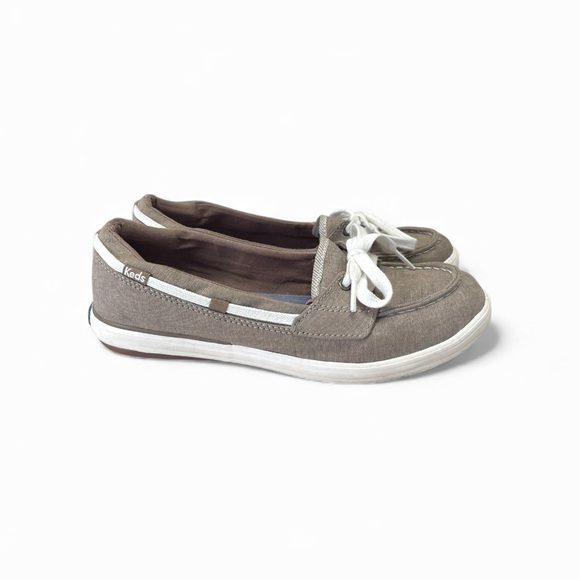 Keds Shoes - Keds Brown Canvas Boat Shoes Size 7 Women’s Lace Up Casual Comfort Flats